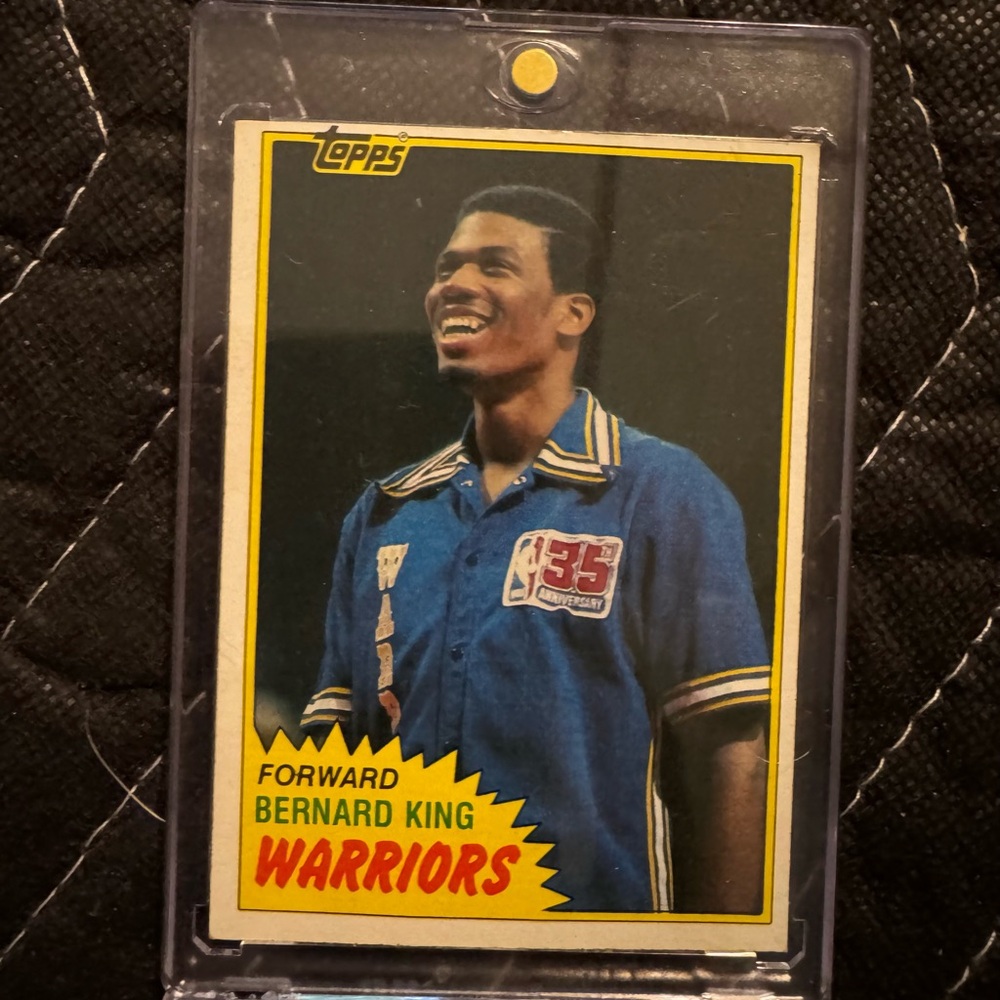 Bernard King Topps Golden State Warriors Blue Jersey Trading Card